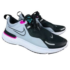 NIKE Black and Grey React Miler Shield Running Shoes size 8